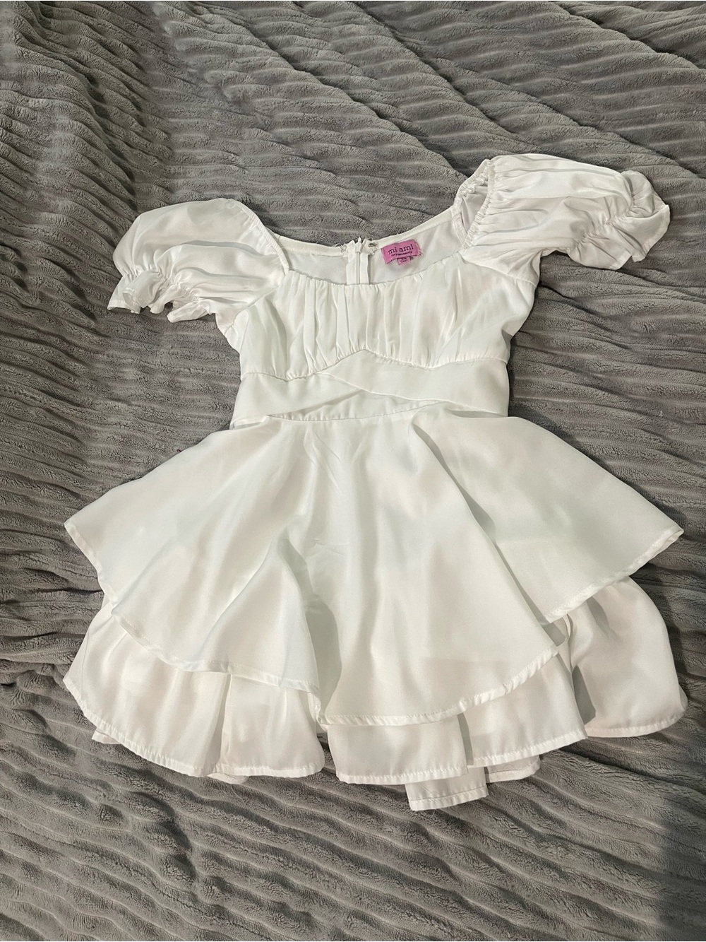Mimi Chica White Off-Shoulder Mini Dress